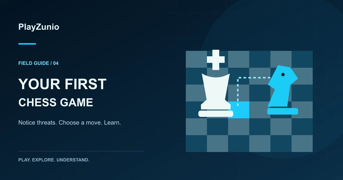 Original editorial illustration of a white king and cyan knight on a chessboard with a highlighted candidate move.